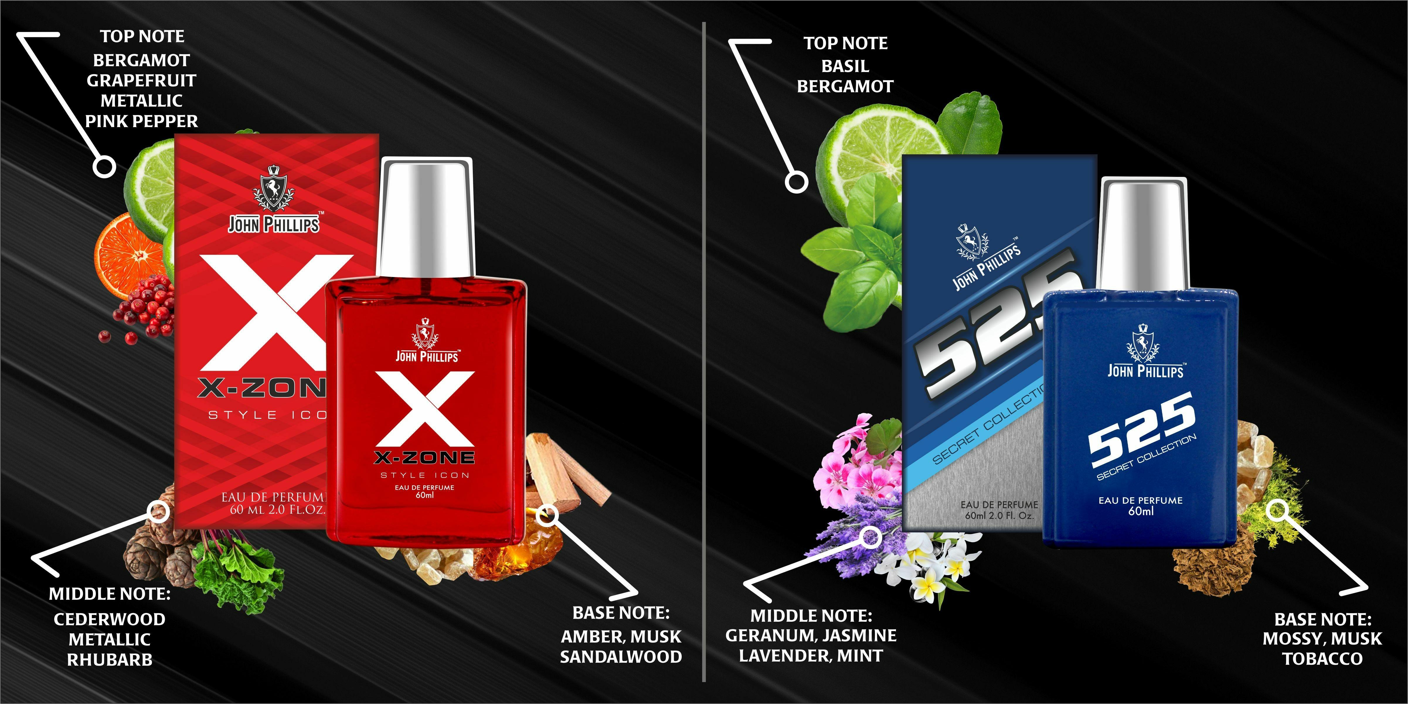 Buy John Phillips X Zone & 525 | Eau De French Perfume Unisex