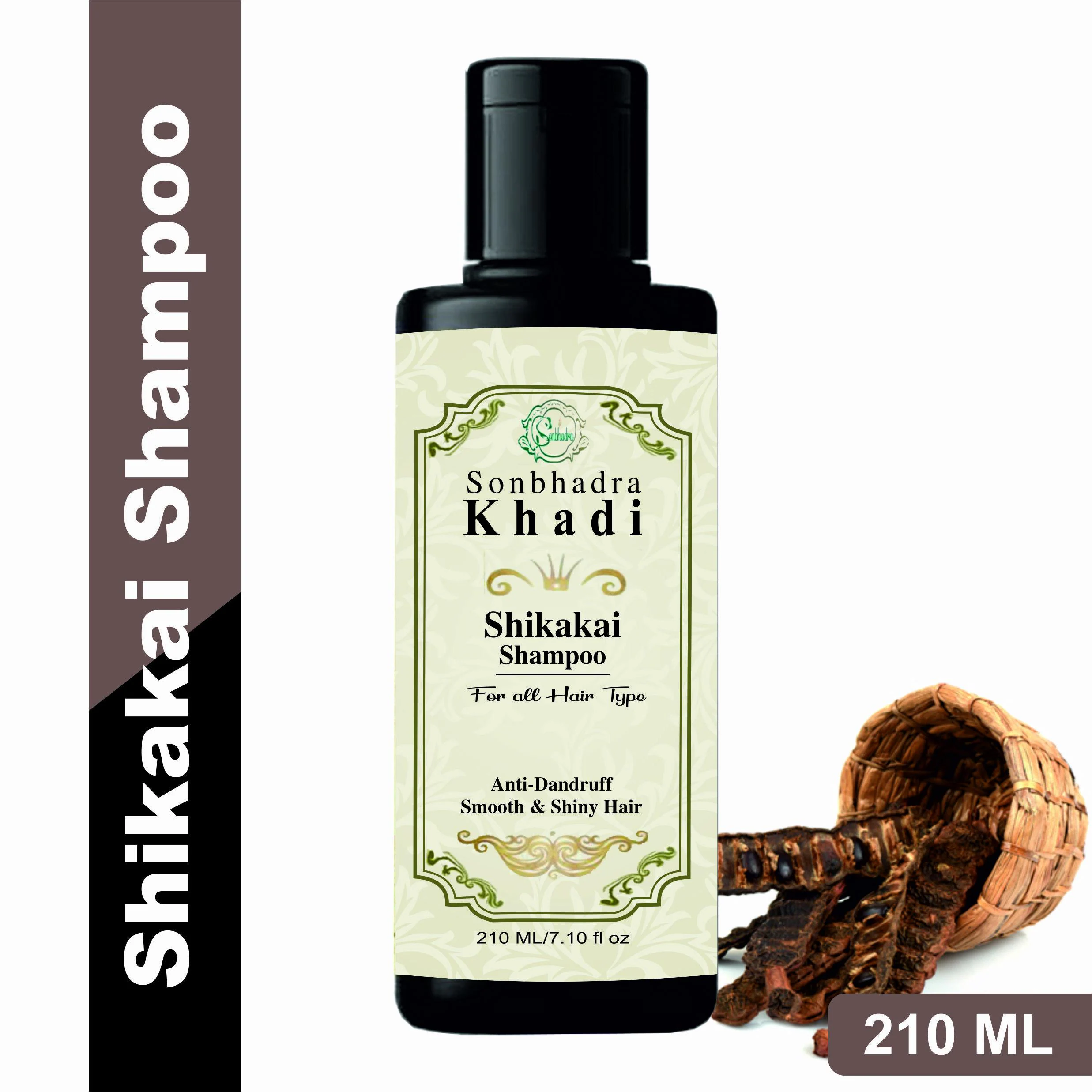 Sonbhadra Khadi Shikakai Shampoo Natural & Herbal Best Anti Hair Fall  Organic Shampoo (420 ml) - JioMart