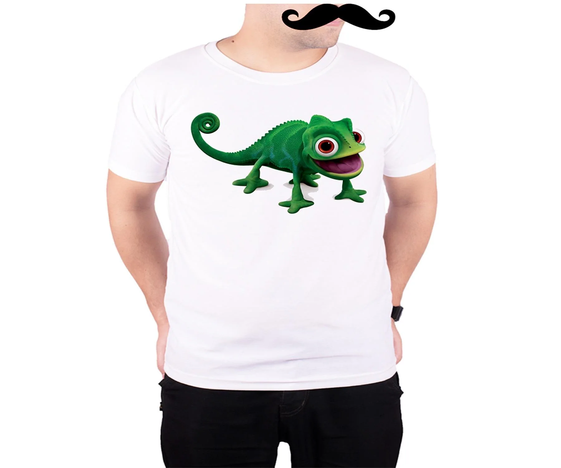 Mooch Wale Tangled Chameleon Pascal White Quick-Dri T-shirt For Men -  White, S - JioMart