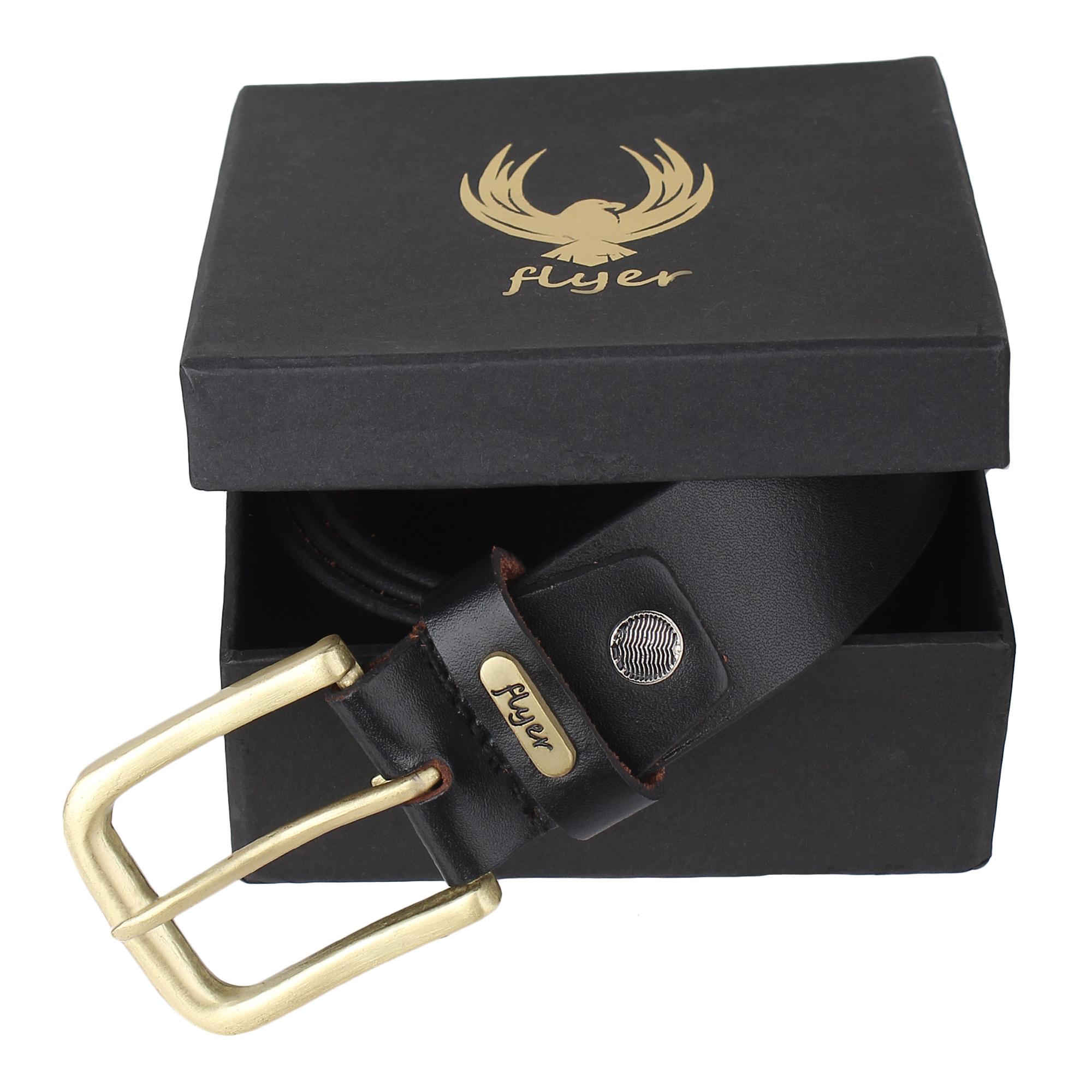 Buy Flyer Genuine Leather Belt for Men with Buckle Closure - Waist