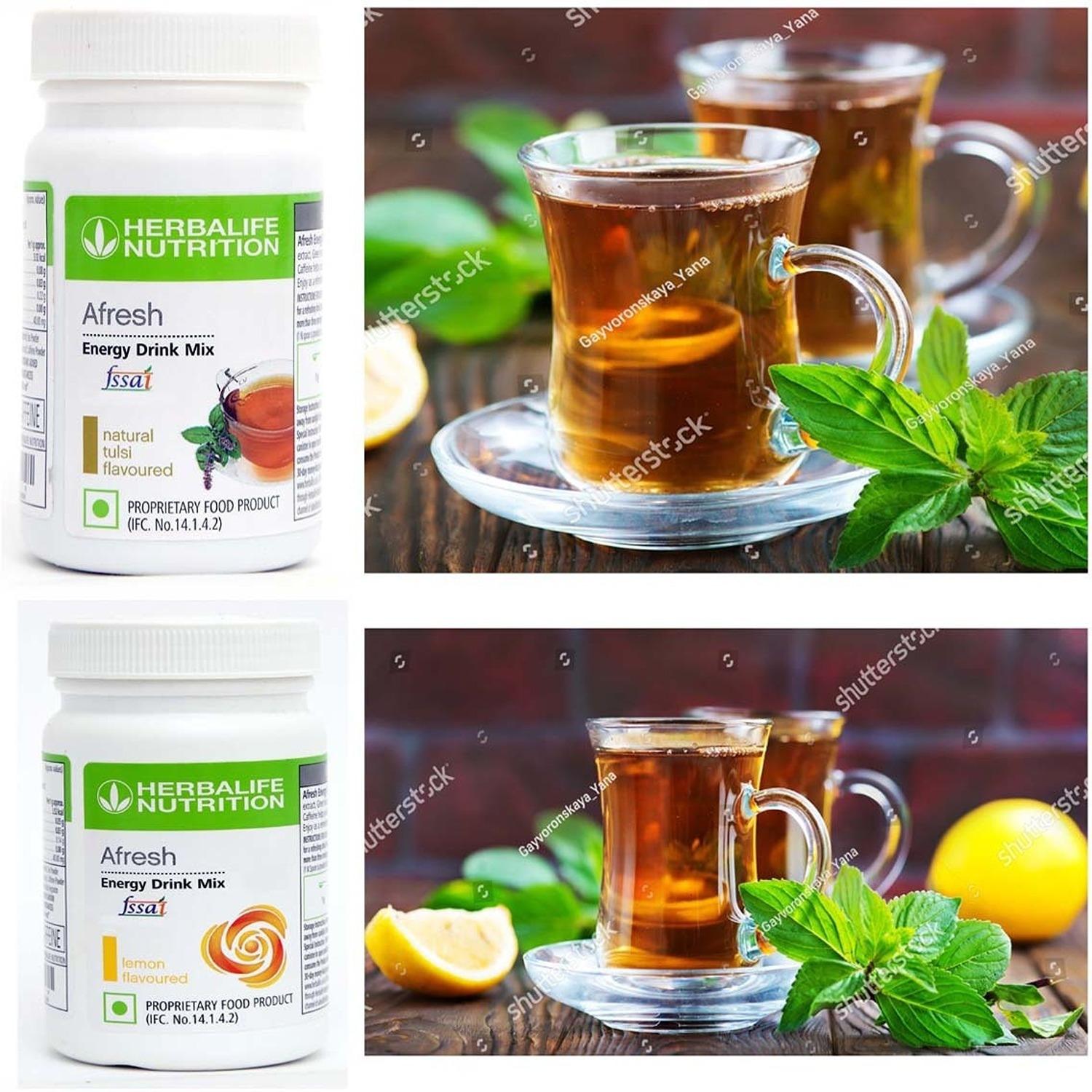 Buy HERBALIFE NUTRITION AFRESH ENERGY DRINKS LEMON+TULSI FLAVOR 50