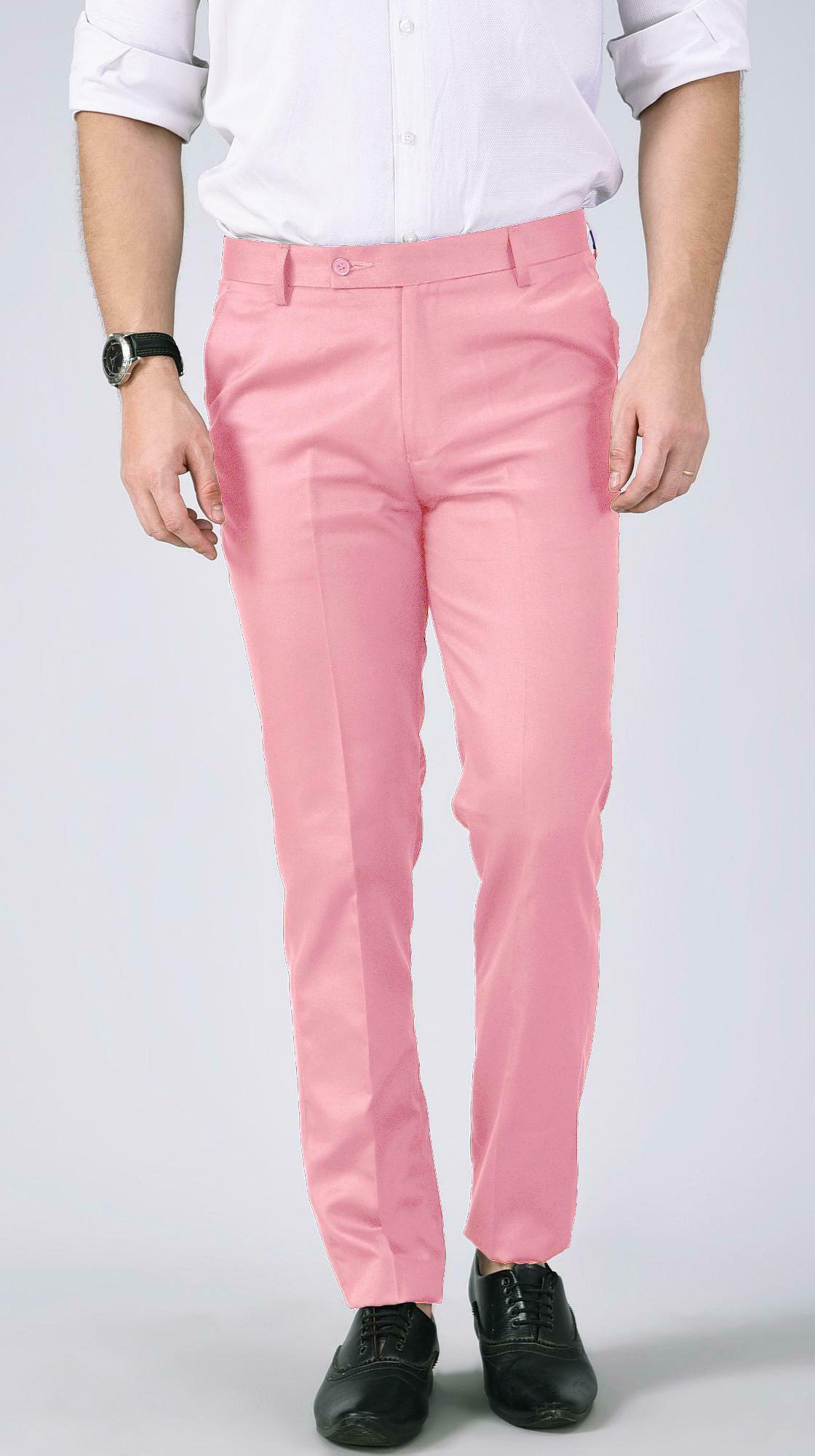 Buy AD \u0026 AV Men Pink Solid Synthetic Single Formal Trousers Online at Best  Prices in India - JioMart.