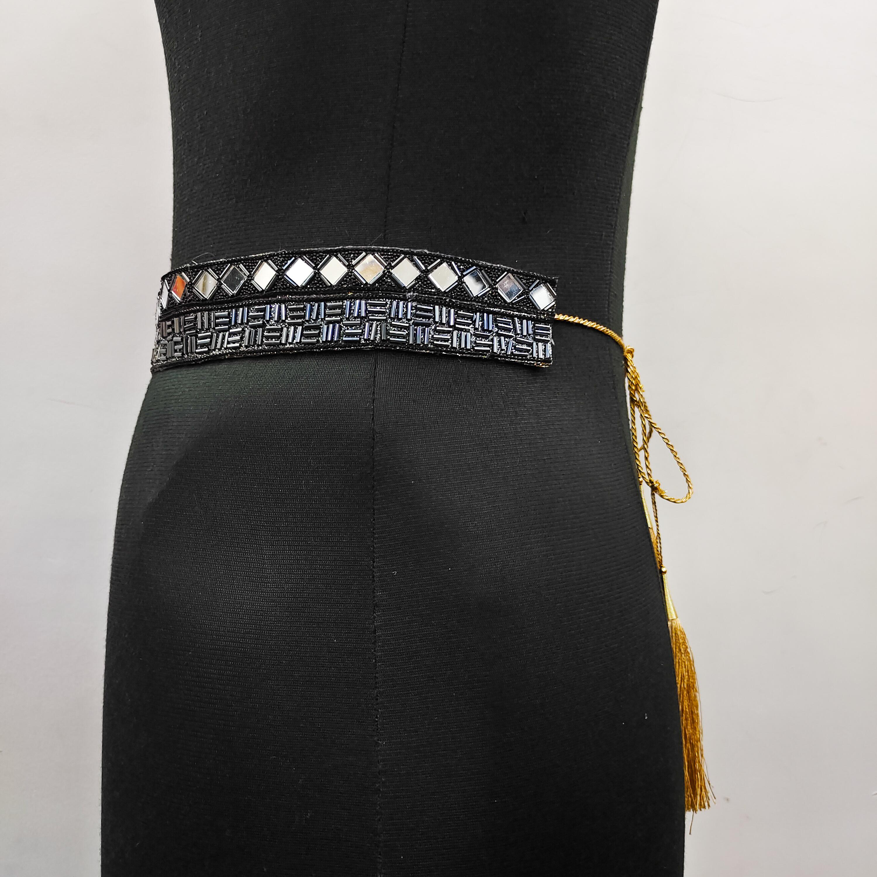 black waist belt for saree