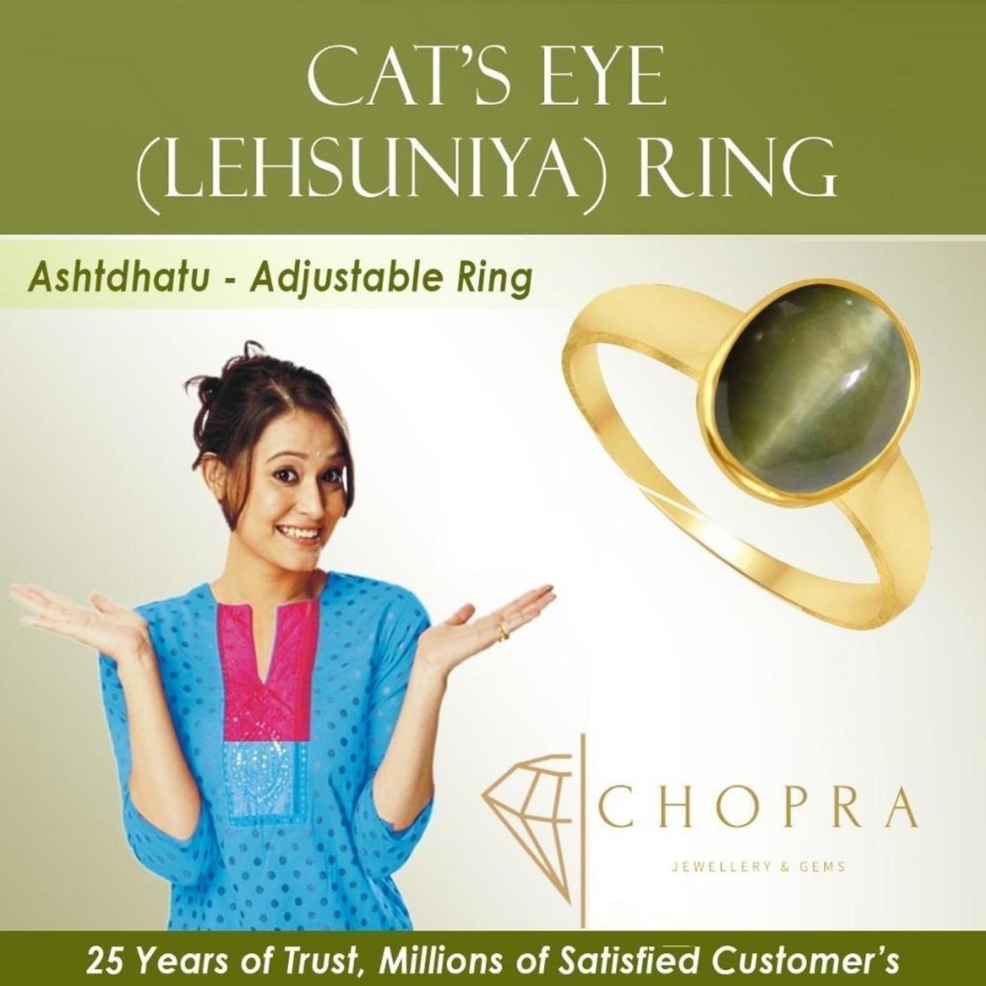 Buy Chopra Gems & Jewellery Silver Plated Brass Cat Eye