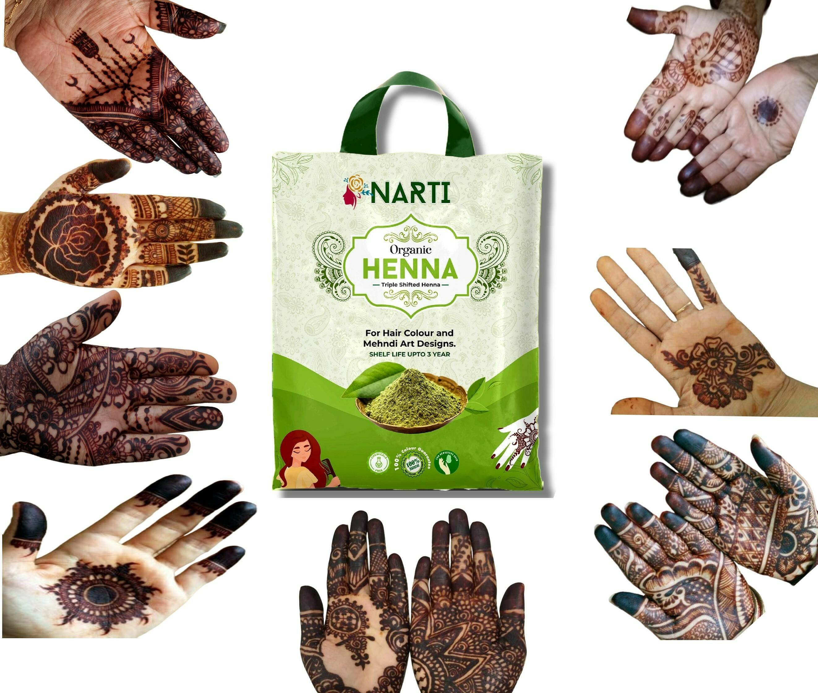 Naturenna Natural Henna Mehandi Powder for Hair Colour & Mehndi Design  (400 gm) | eBay