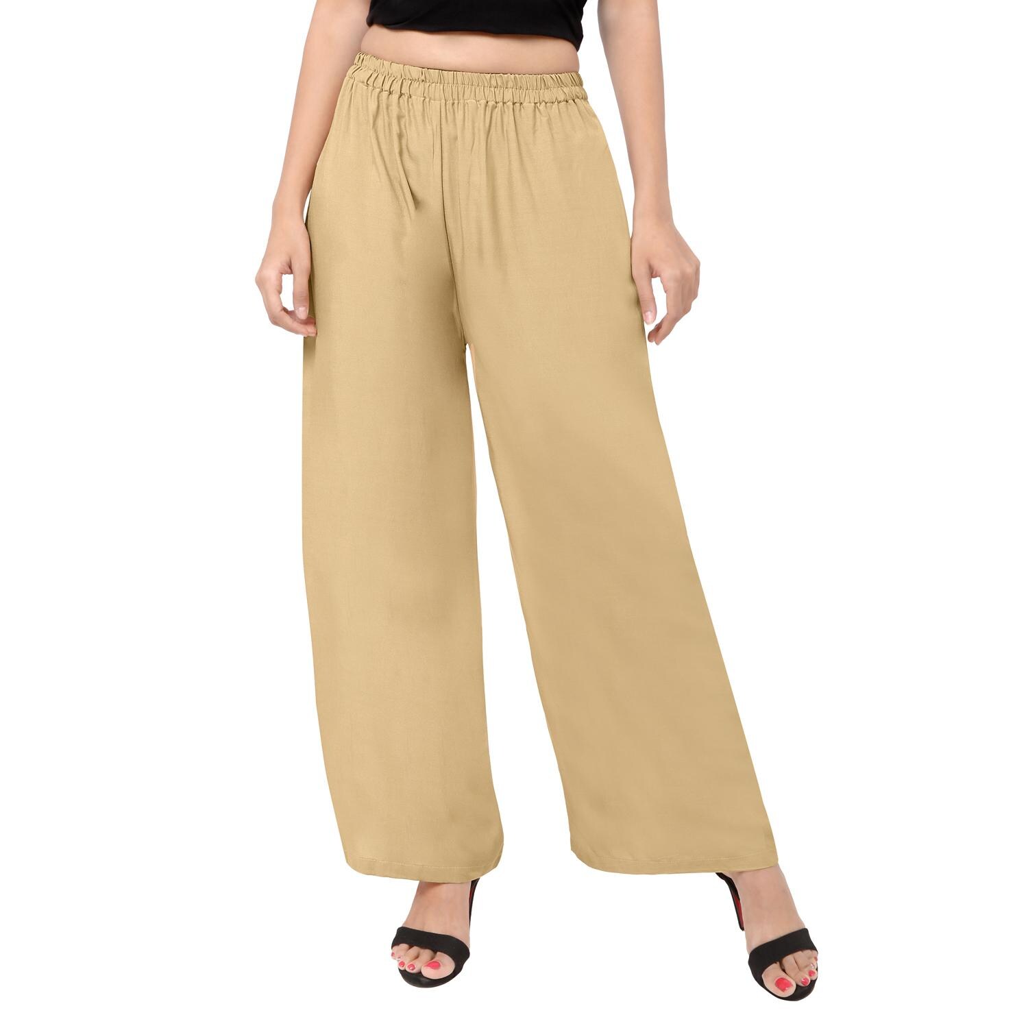 Buy TWGE - Plain Palazo - Palazo for Women - Flare Pant - Cotton Palazzo -  Skin Online at Best Prices in India - JioMart.