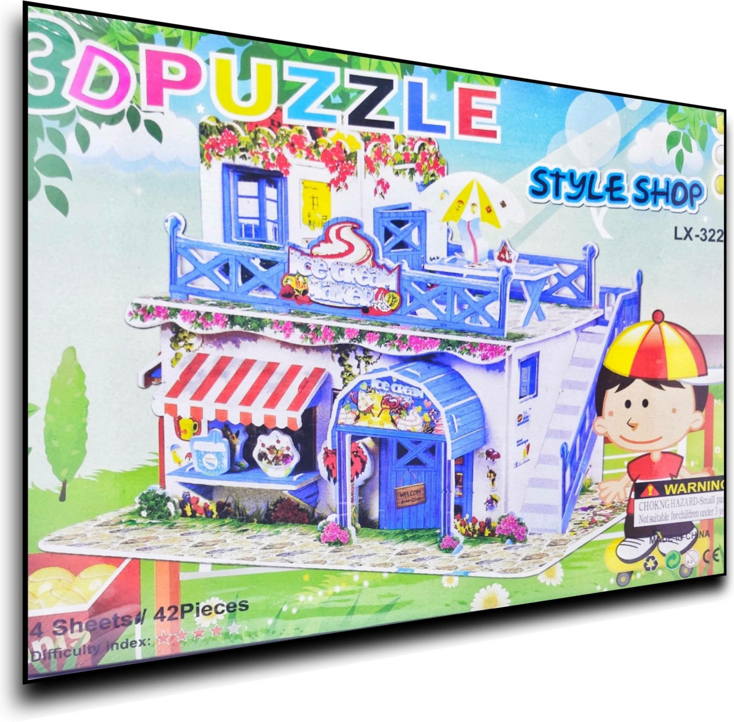 HOUSE レコードSET SK Toys 3D Card Board Puzzles (Pack of 5) Model May Vary (House