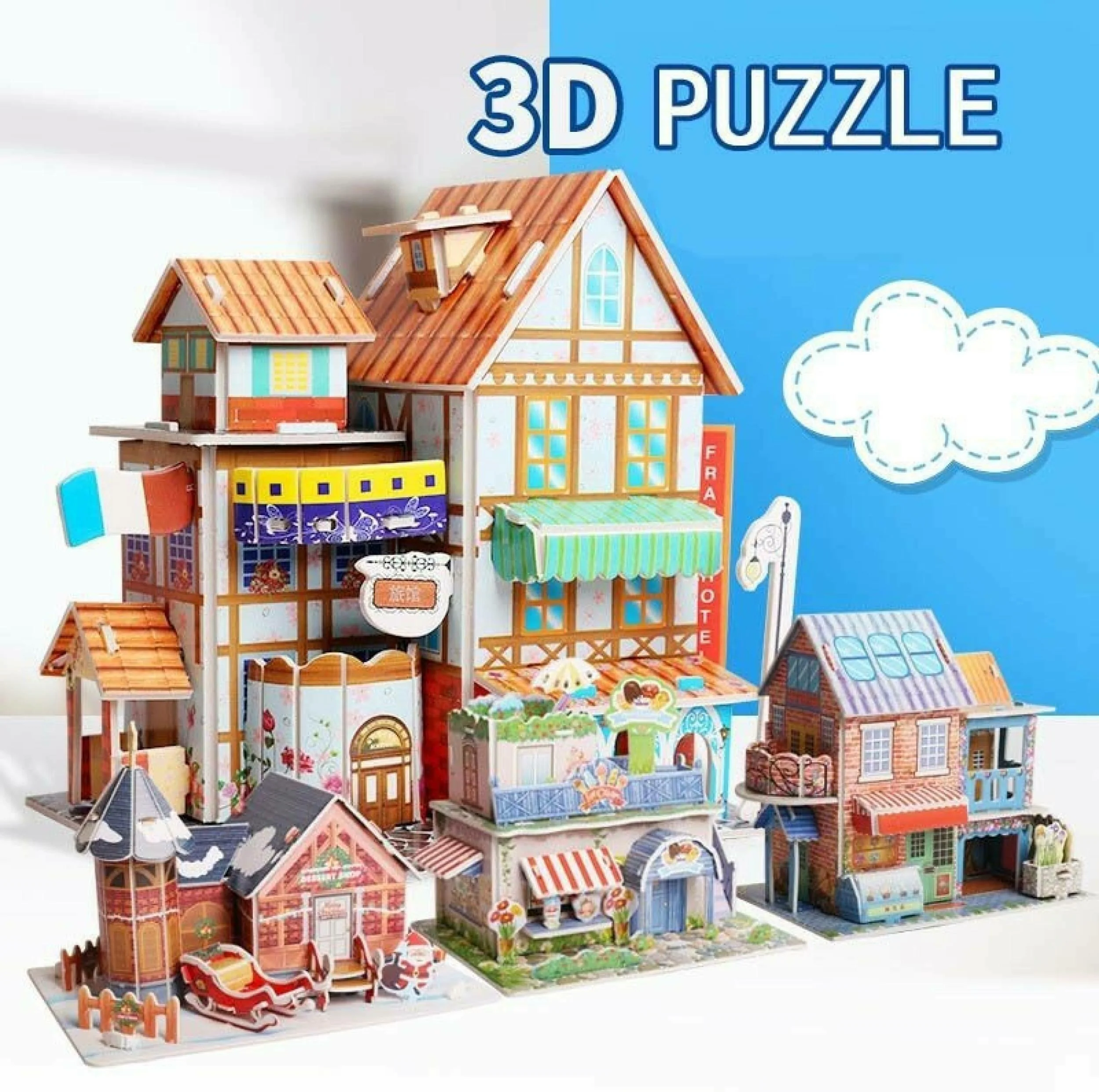 Buy TOYRIX 3D Puzzle Card Board Style Shop House Puzzles For Boys
