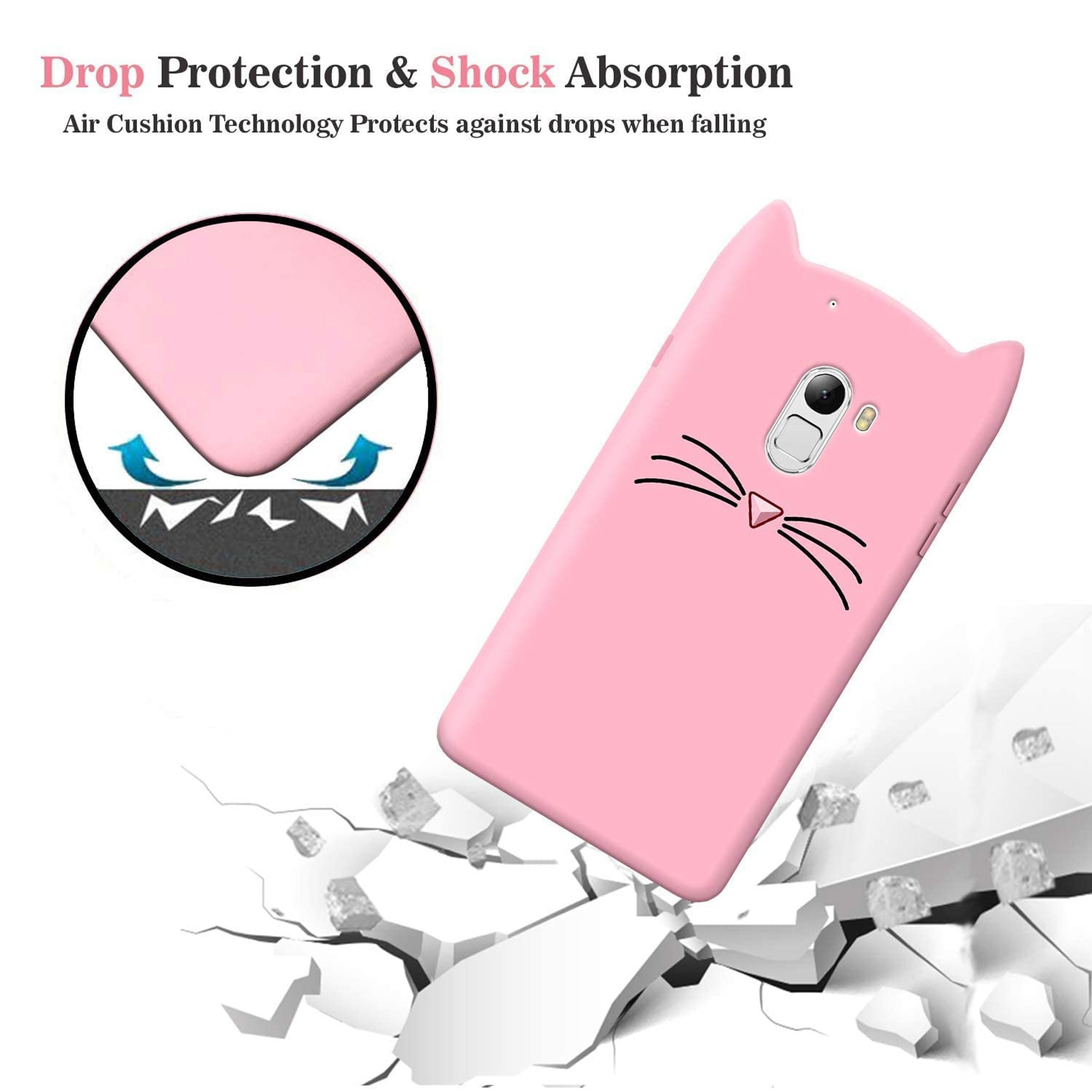 Richburg Pink Rubber Billi Cartoon Ear Design Shockproof Back Case For  Lenovo K4 Note - JioMart