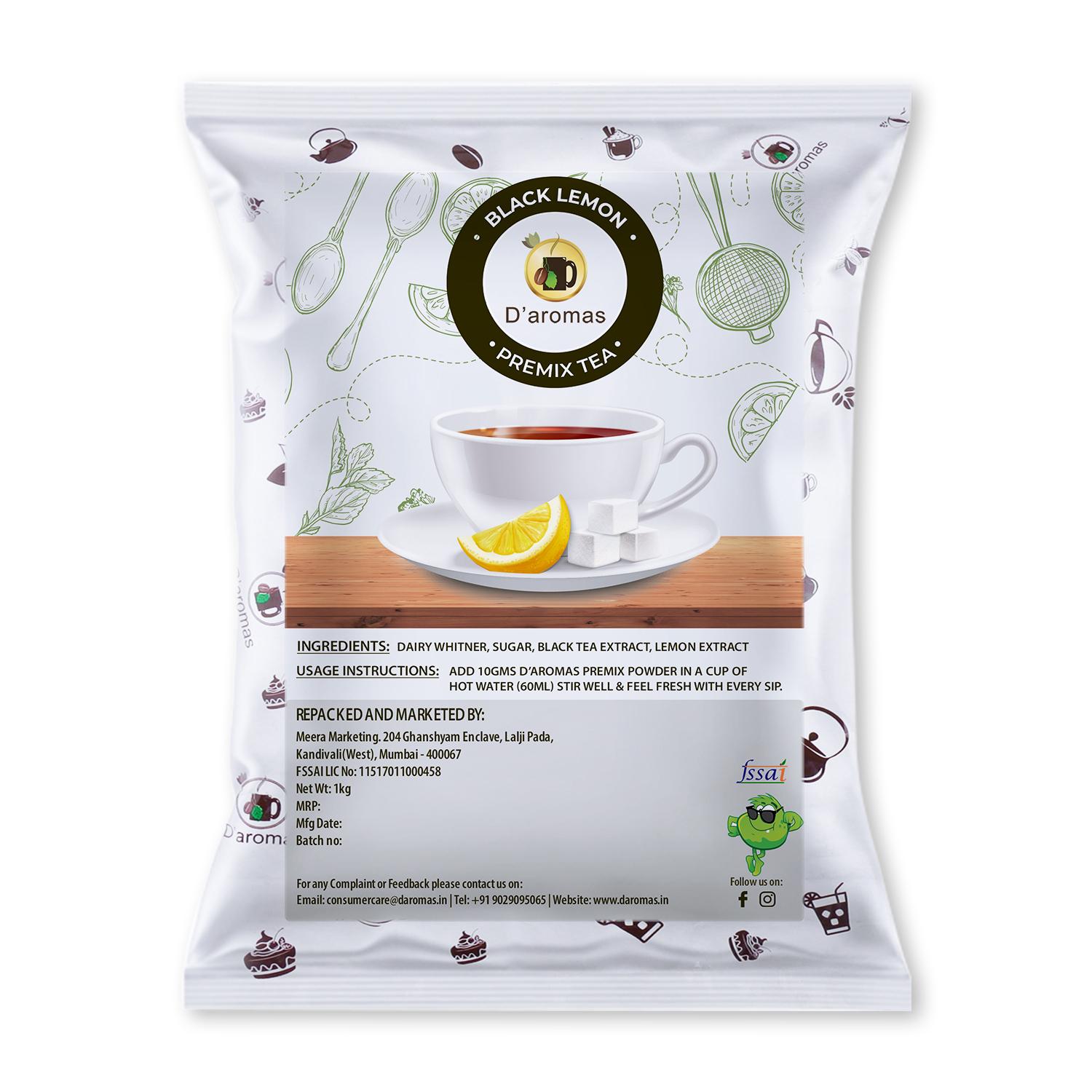 D Aromas Black Lemon Premix Tea Powder 1 Kg Instant Premix Tea Powder Ready To Drink Tea Jiomart